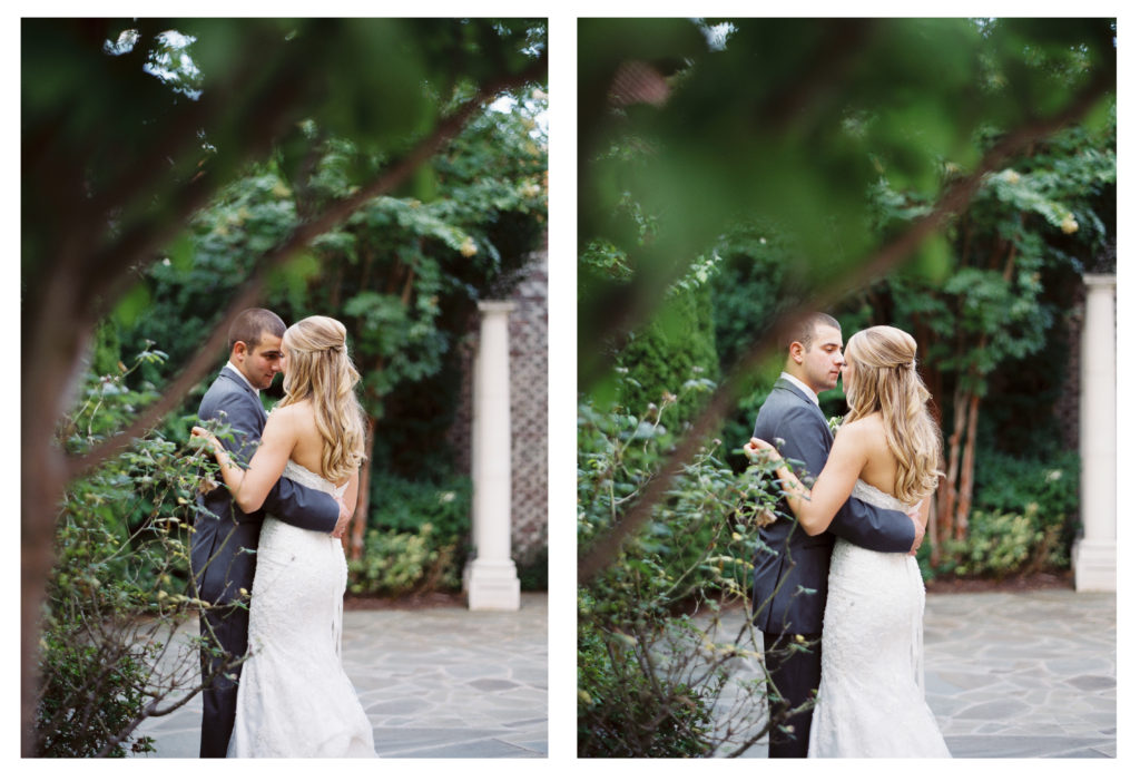 Bride and Groom at Revolution Mill Greensboro North Carolina