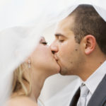 Bride and Groom at Revolution Mill Greensboro North Carolina