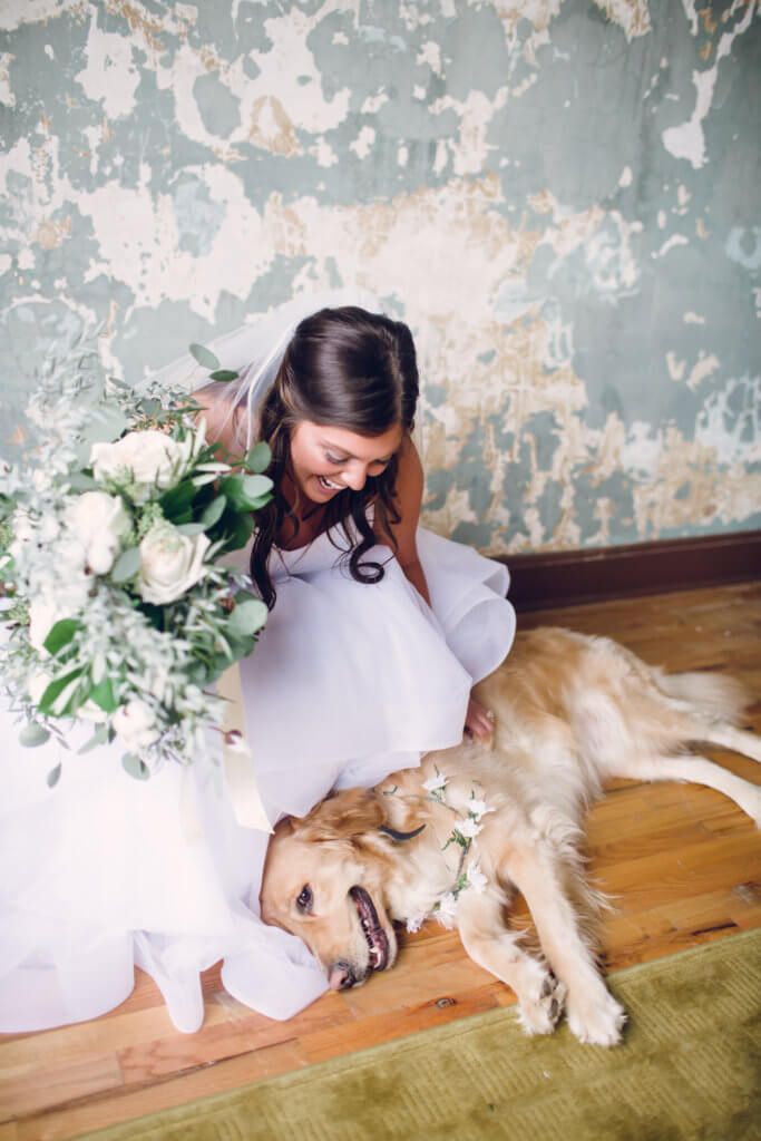 Bride and Dog at The Standard Knoxville