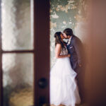 Couple kissing at The Standard Knoxville