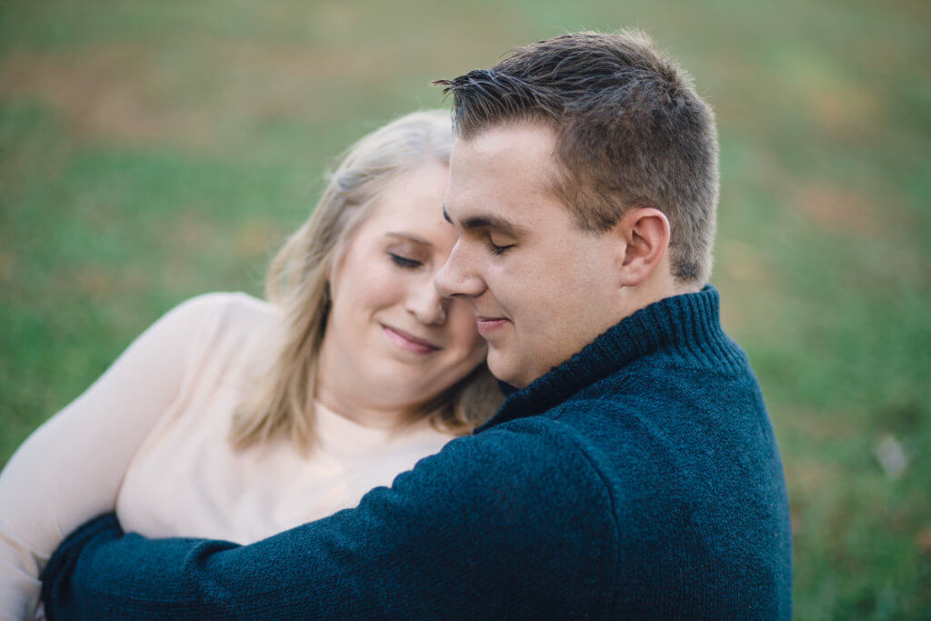 Engaged Couple at Estate Of Grace Farm in Knoxville TN