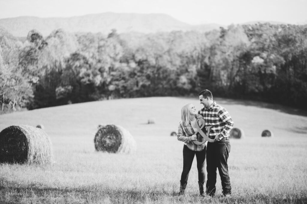 Engaged Couple at Estate Of Grace Farm in Knoxville TN