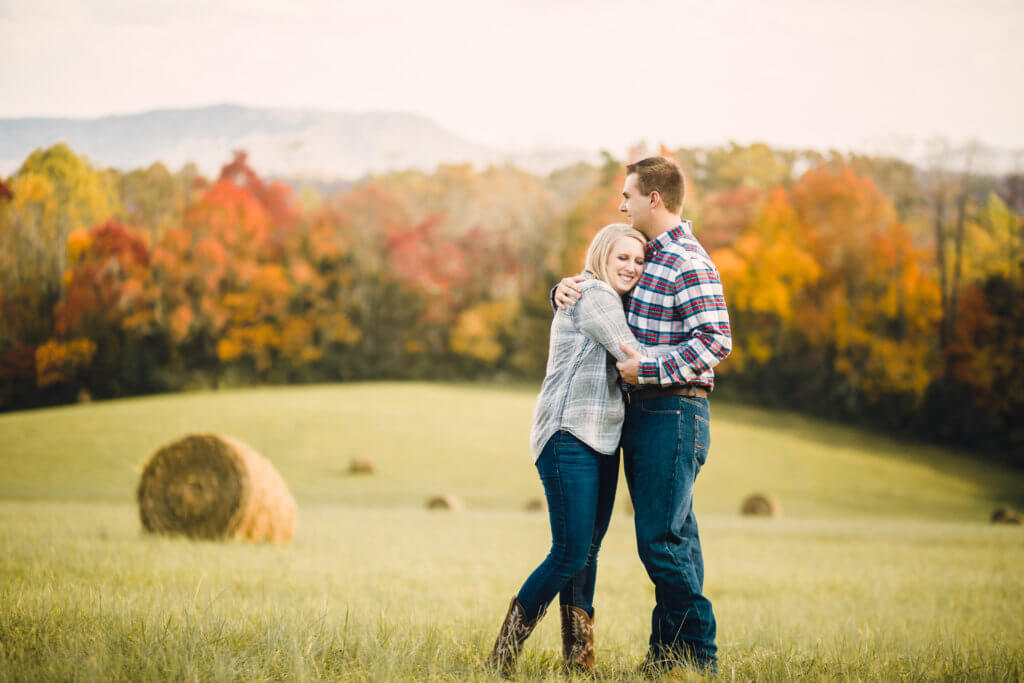 Engaged Couple at Estate Of Grace Farm in Knoxville TN