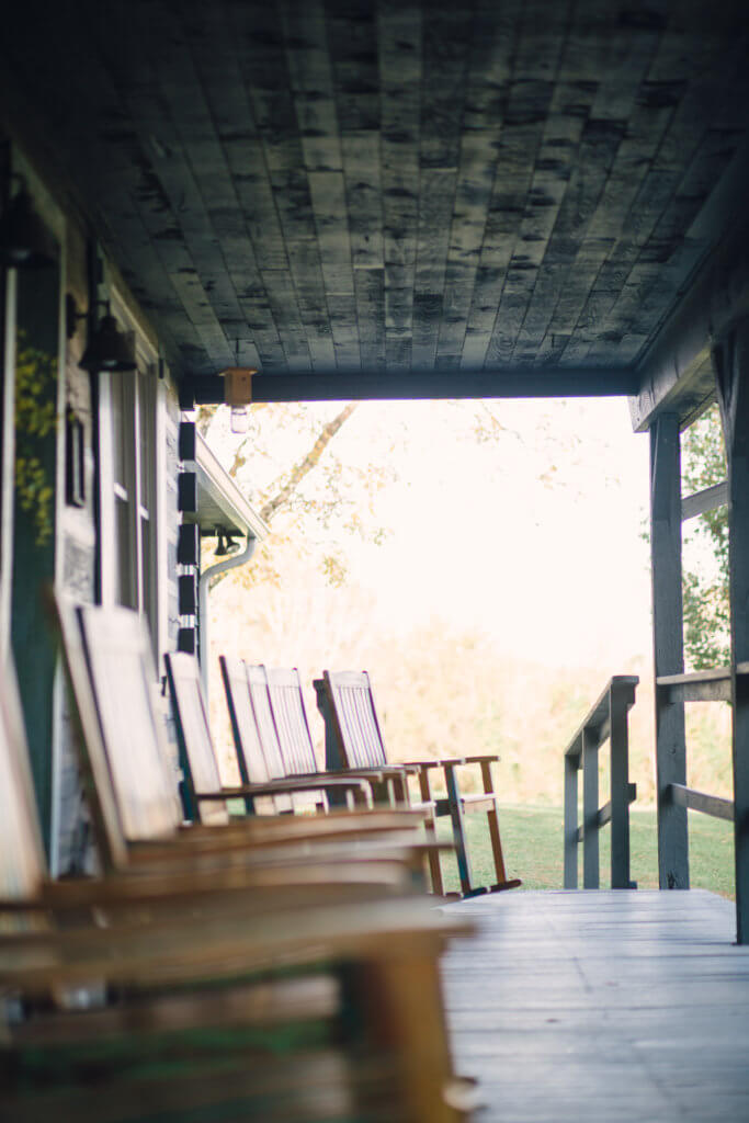 Rocking Chairs at Estate Of Grace Farm Knoxville Tennessee 