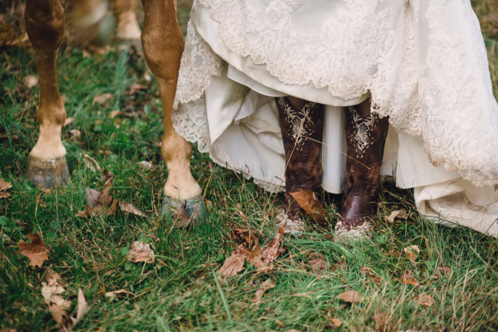 Cowgirl boots and horse hooves Knoxville Tennessee