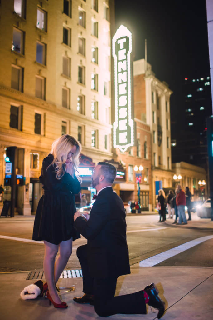 Surprise Engagement on Gay Street Knoxville TN