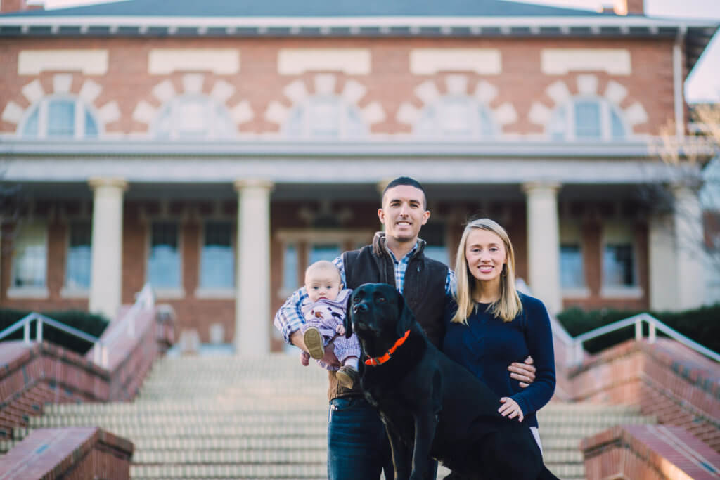 Family at NC State Campus Raleigh NC