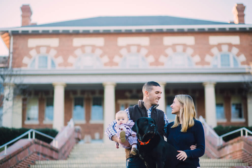 Family at NC State Campus Raleigh NC