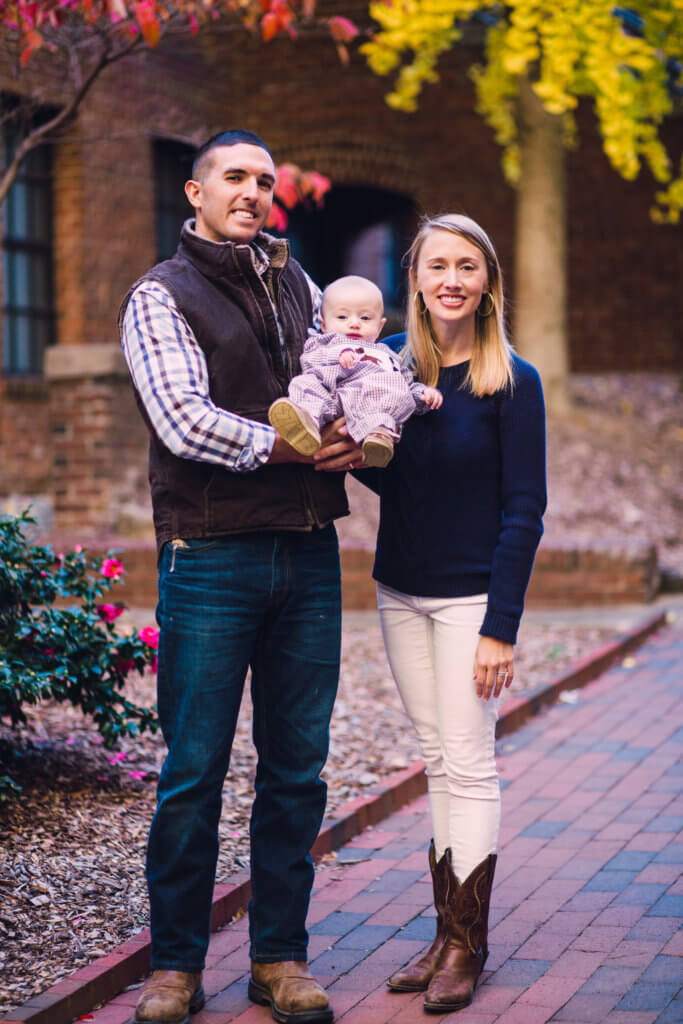 Family at NC State Campus Raleigh NC