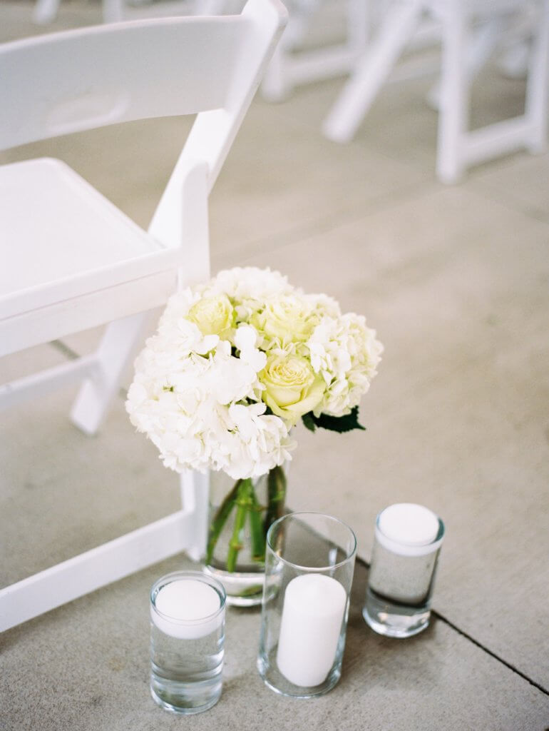 Wedding floral at Bride at Spring House Restaurant Kitchen & Bar