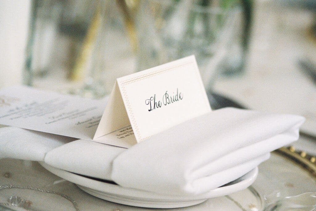 Place setting at Bride at Spring House Restaurant Kitchen & Bar