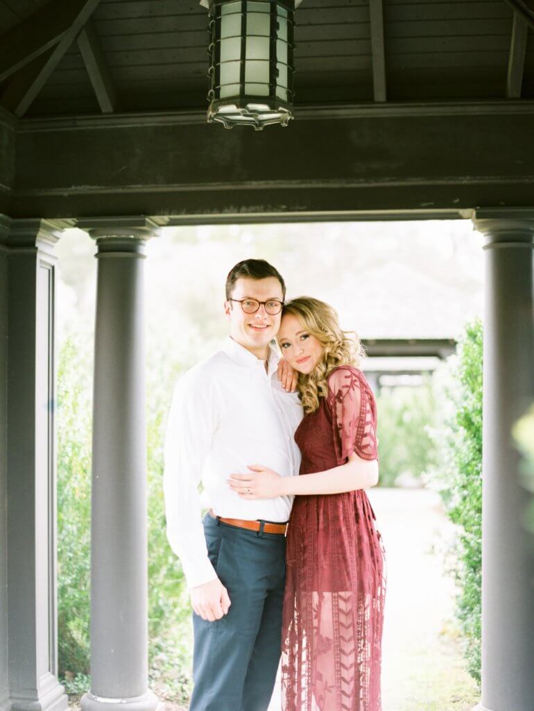 Engaged Couple at The Barn at Reynolda Village