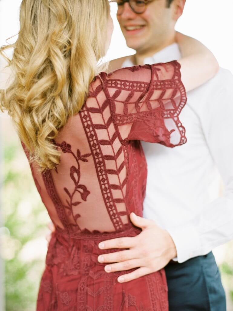 Engaged Couple at The Barn at Reynolda Village