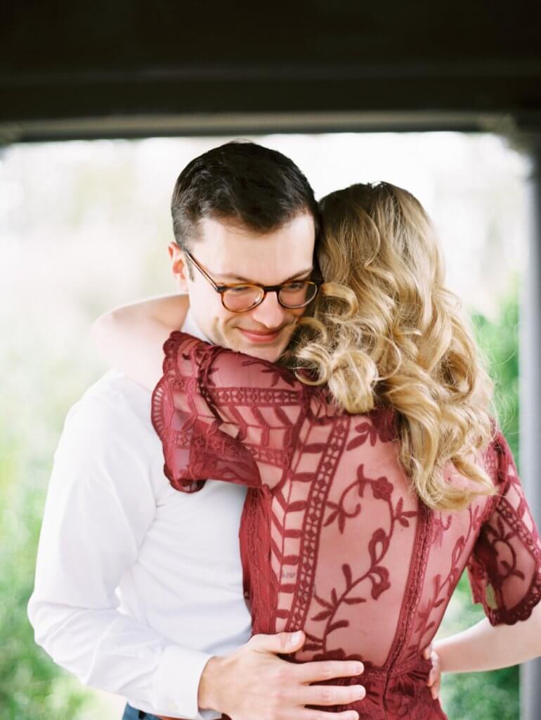 Engaged Couple at The Barn at Reynolda Village