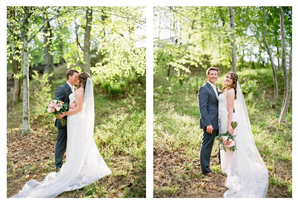 Bride and Groom in Pilot Mountain NC