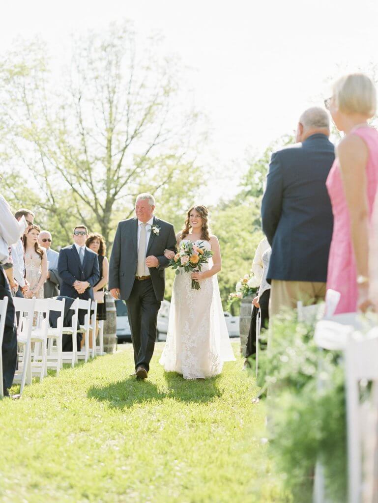 Bride with Father at Jolo Winery