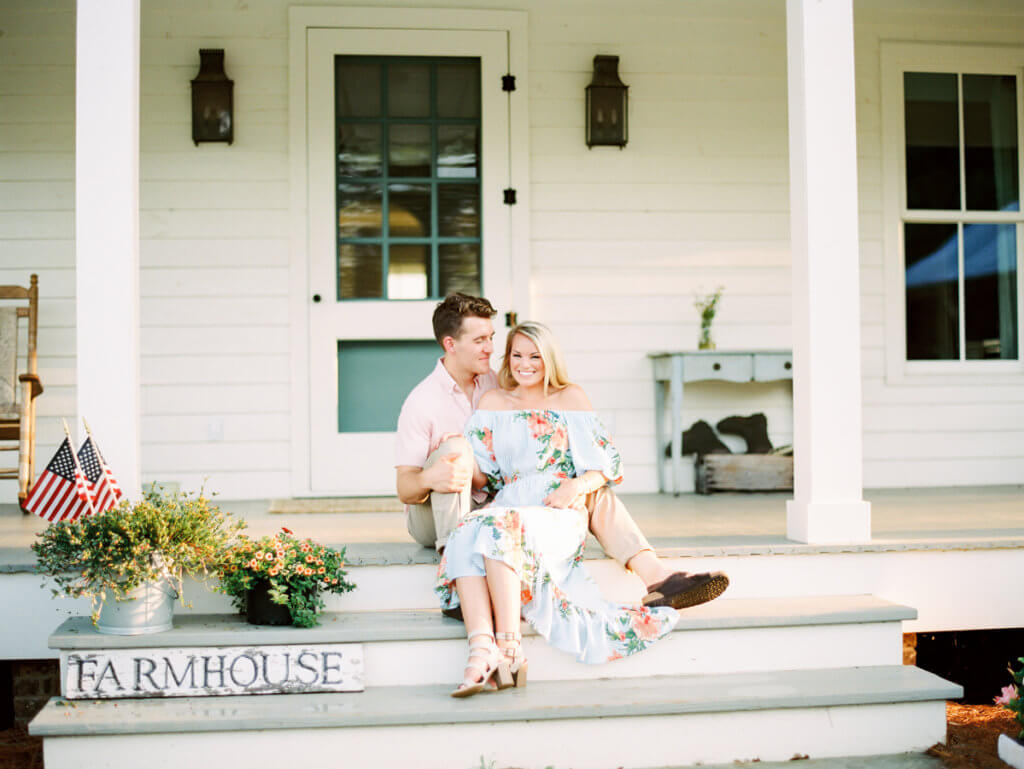 Engaged Couple having Engagement Photos taken at Knoxville Wedding Venue