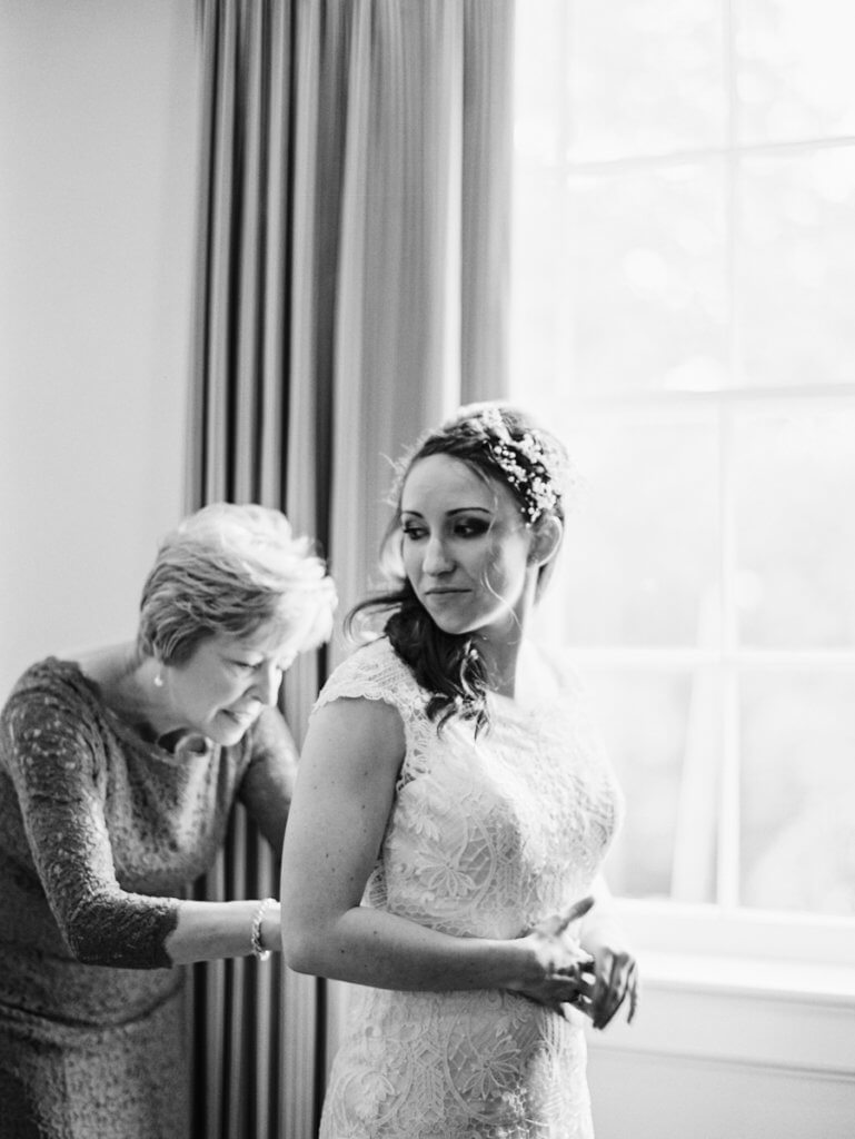 Bride and mother at Starmount Presbyterian Church in Greensboro nc