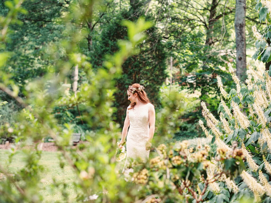 Bride at the Greensboro Arboretum