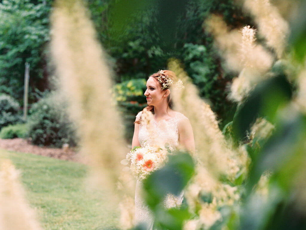 Bride at the Greensboro Arboretum