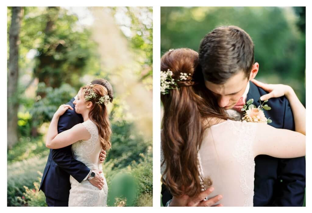 Bride and Groom at the Greensboro Arboretum