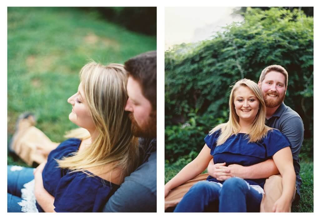 Engaged Couple at Old Salem in Winston Salem, North Carolina