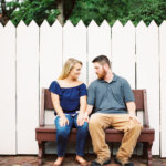 Engaged Couple at Old Salem in Winston Salem, North Carolina