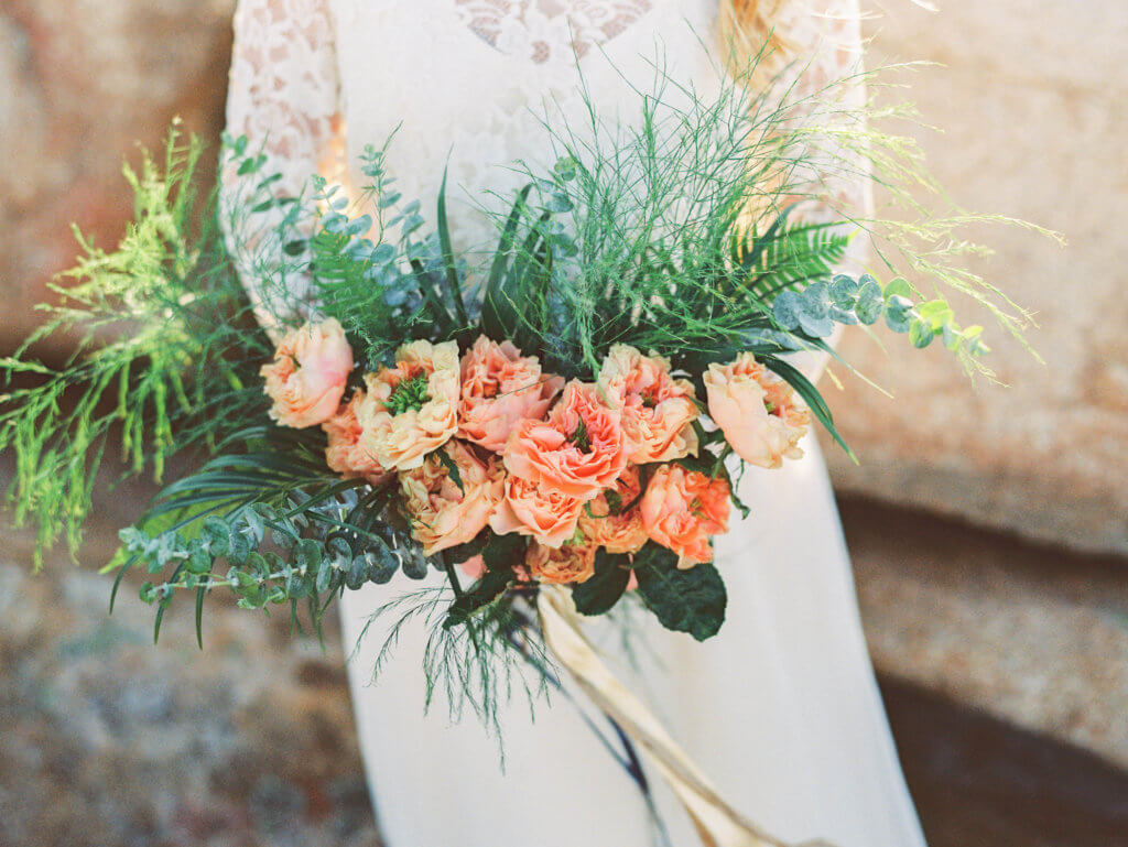 Bride with Farm Girl Flowers in Boston ma