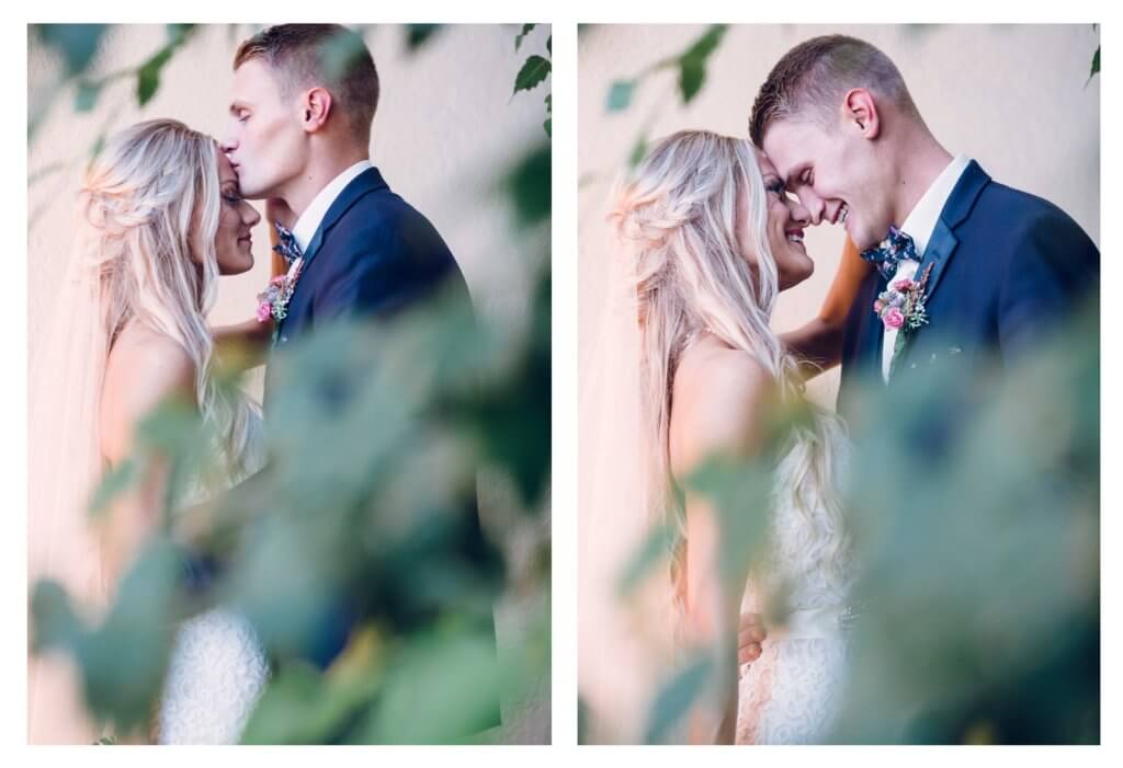 Bride & Groom at villa de l'amour in high point nc