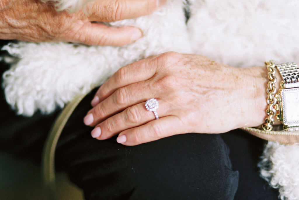 Engaged couple at The Bleak House Knoxville Tn