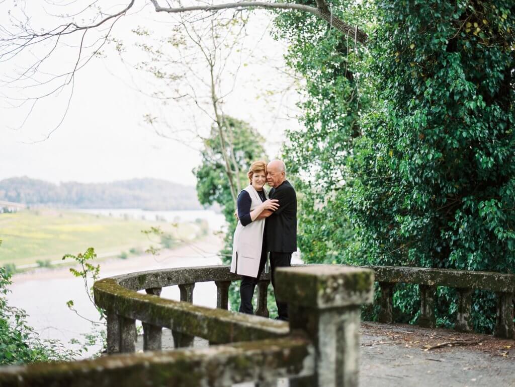 Engaged couple at The Bleak House Knoxville Tn