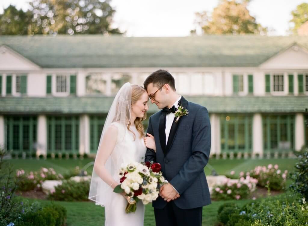 Bride and Groom at Reynolda House