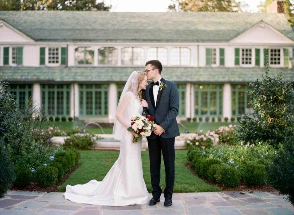 Bride and Groom at Reynolda House Museum