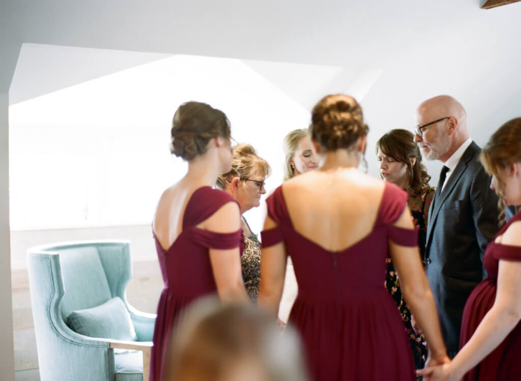 bridal party at The Barn At Reynolda Village