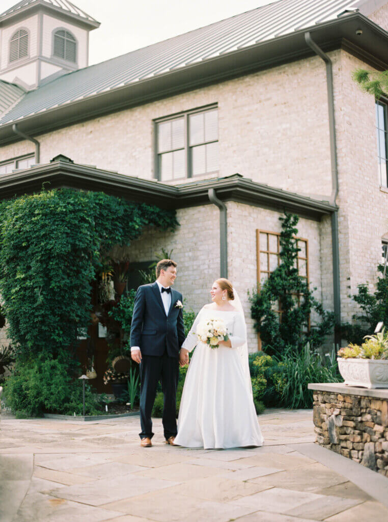 Bride and Groom at Ceiner Botanical Garden Kernersville, NC