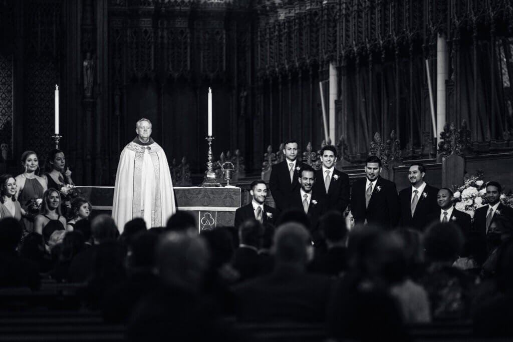 Groom at duke chapel