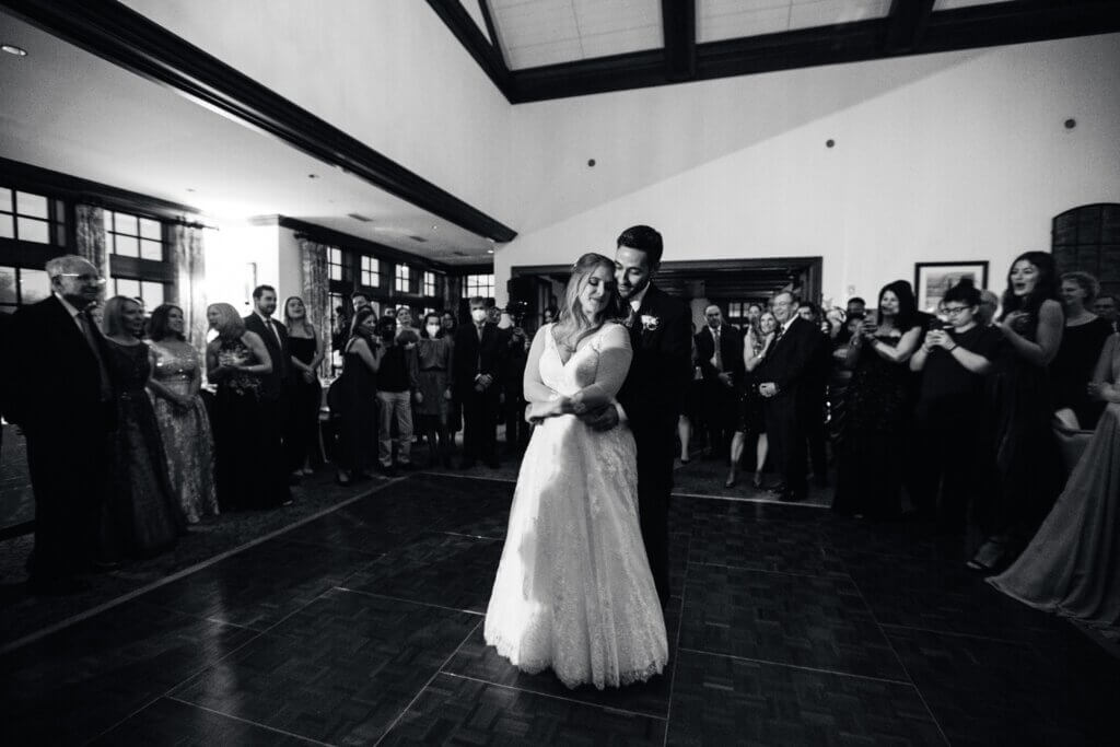 Bride and Groom at Chapel Hill Country Club